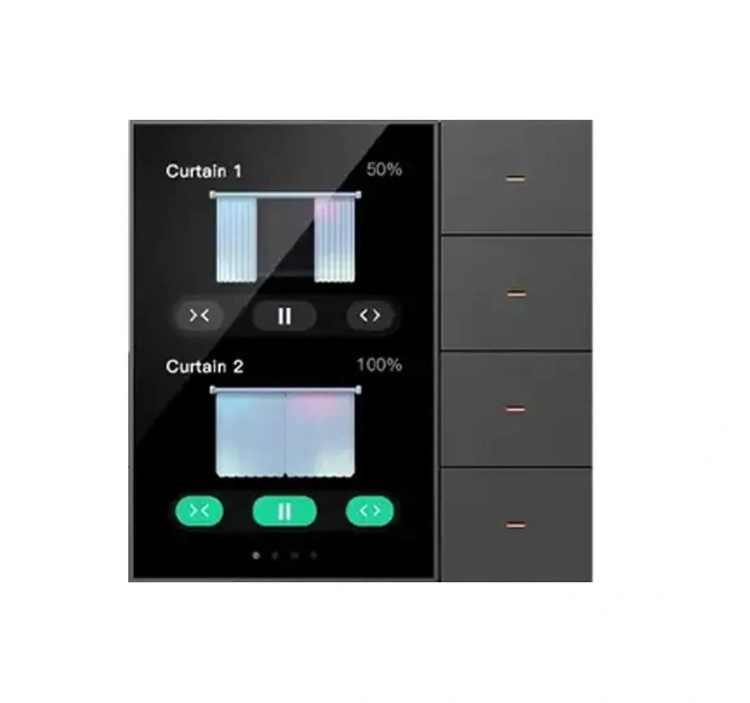 کلید پیانویی هوشمند ۴ پل تویا مدل F3 PRO با نمایشگر لمسی ۳.۵ اینچی ZigBee